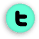 Twitter icon on a soft green circle.