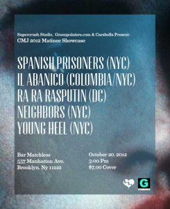 cmj 2012 supercrush carabella matchless greenpoint music