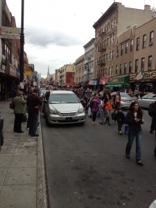 Marching down Manhattan Avenue