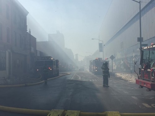 Firefighters at scene