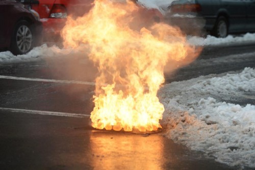 Manhole explosion in Park Slope on FEb 2nd, 2015. Photo credit:Todd Maisel/Daily News