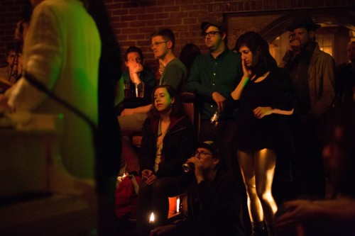 © Photo by David Andrako. Manhattan Inn brimming with a captive audience for The Hum.