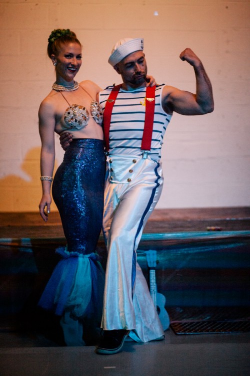 Poppy Tart & Gogo Gadget as Nearly Naked Mermaid & Sailor c/o Sam Polcer