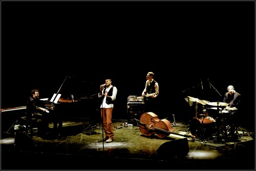 © Cook. Performing in Europe, Sachal, Taylor, Buster, and Jeremy.