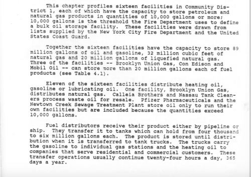 Oil and gas stoarge by volume: "Hazardous Neighbors" by Hunter College