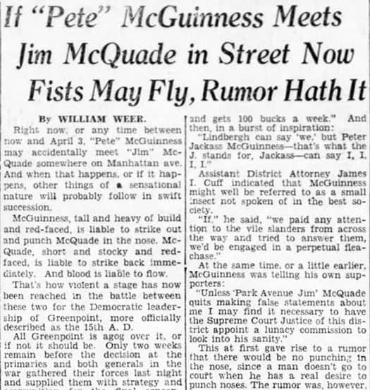 From Th Brooklyn Daily Eagle, March 16, 1928