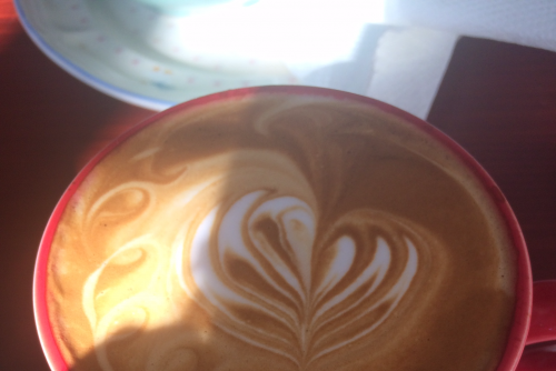 Latte at Verb Cafe Greenpoint