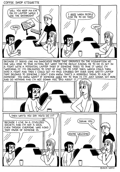 Coffee Shop Etiquette by Julia Wertz