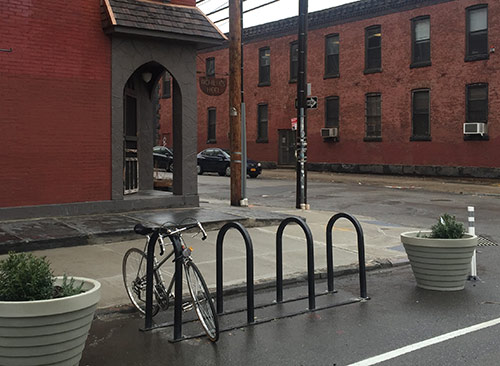 Achilles Heel's new bike corral