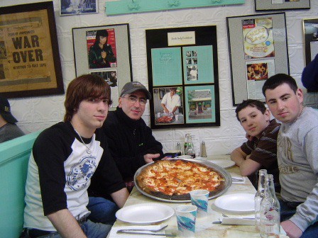 Dining at Totonno's , March, 2005
