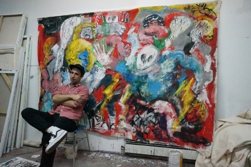Ted McGrath in his Greenpoint studio