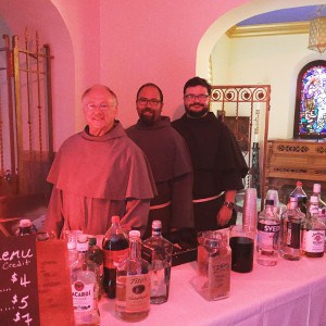 Friars manning the bar at San Damiano Mission