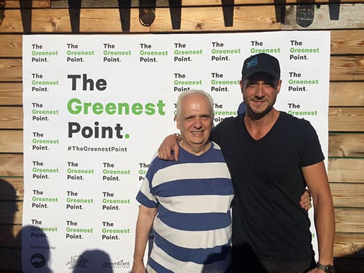 Joe Lentol and Stephen Donofrio at The Greenest Point Wrap Party in Northern Territory