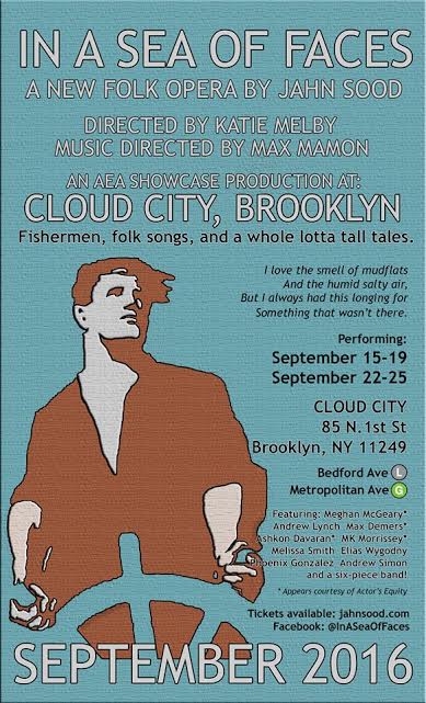 "In a Sea of Faces" plays now through September 25 at Williamsburg's Cloud City venue.