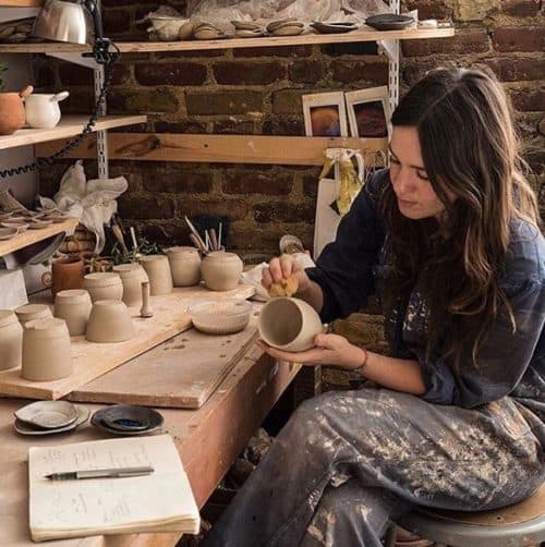 Ivy Weinglass in the studio