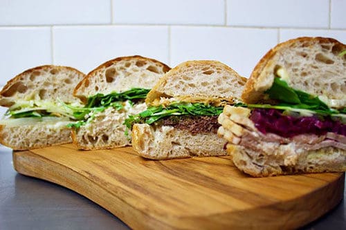 various sandwiches