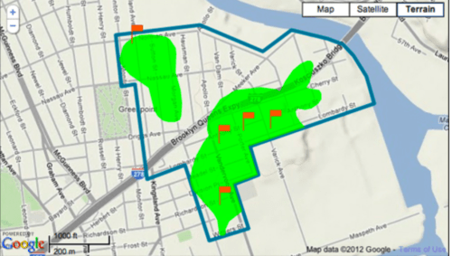 Meeker Ave. plume map