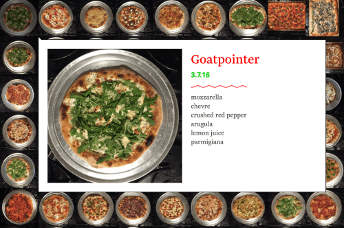Pizzeria La Ferrera's Goatpointer pizza