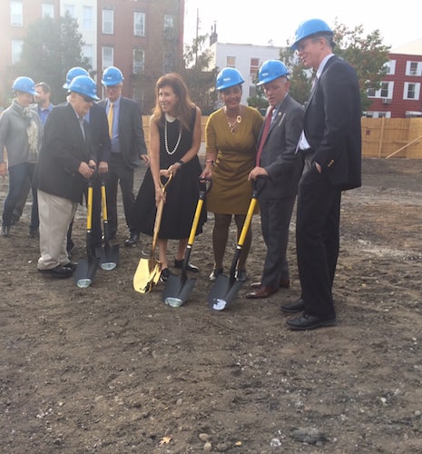 Breaking ground on the new Greenpoint Library and Education Center. Photo by Lucie Levine