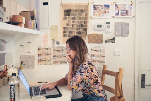 Caroline Z Hurley in her shop, photo by Mitch Boyer