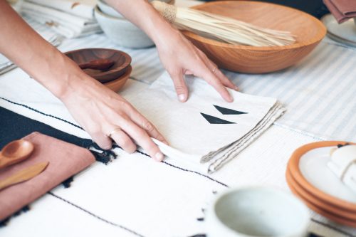 Caroline Z Hurley's block printing, photo by Mitch Boyer