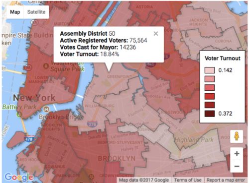 (From the article map data at https://www.timeout.com/newyork/blog/nyc-had-an-abysmally-low-voter-turnout-in-tuesdays-election-110817)