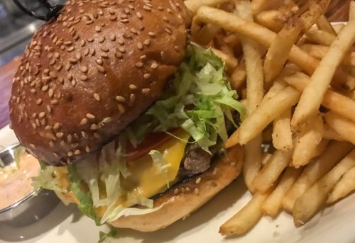 The burger at Bernie's. Photo: Liz Norment