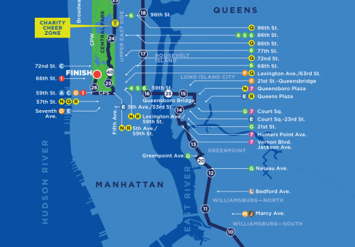 New York City Marathon Route Map 2019