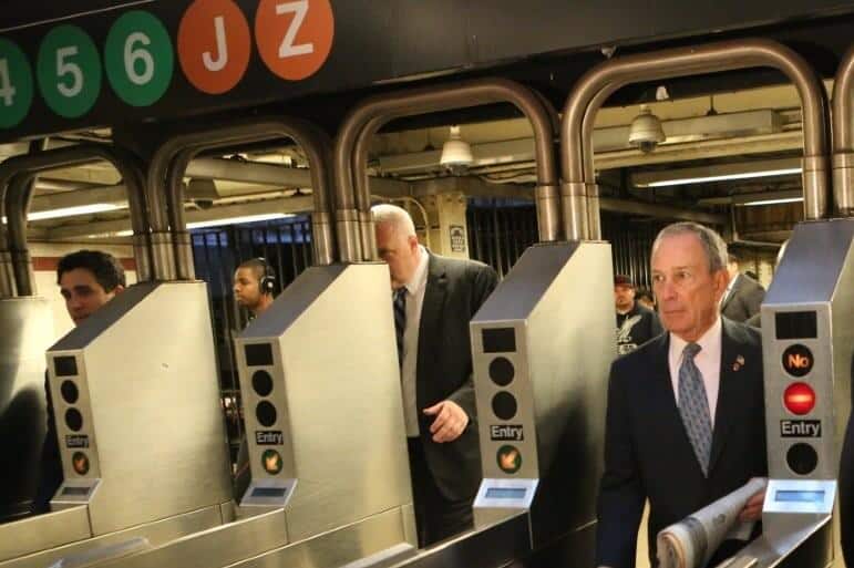 mayor mike on subway
