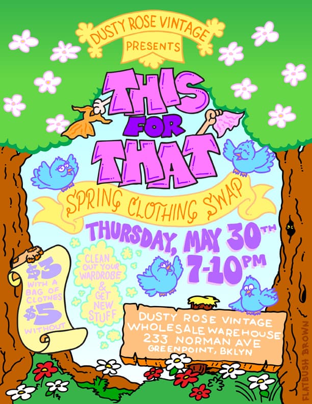 THIS FOR THAT clothing swap, presented by Dusty Rose Vintage