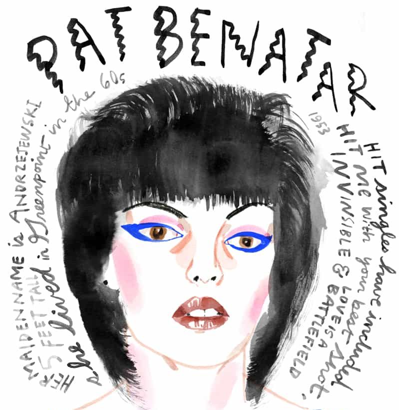 Pat Benatar, Hit me with your best shot, Greenpoint, Portrait, Rebecca Clarke, Illustration, Illustrator