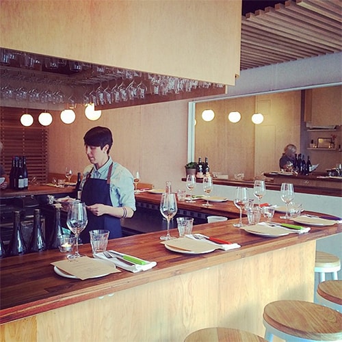 The bar at The Four Horsemen, via their Instagram.