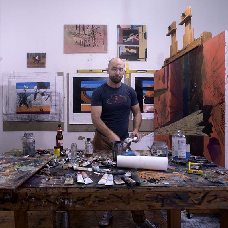 Aaron Zulpo in his Greenpoint studio. Photo: Ian Hartsoe