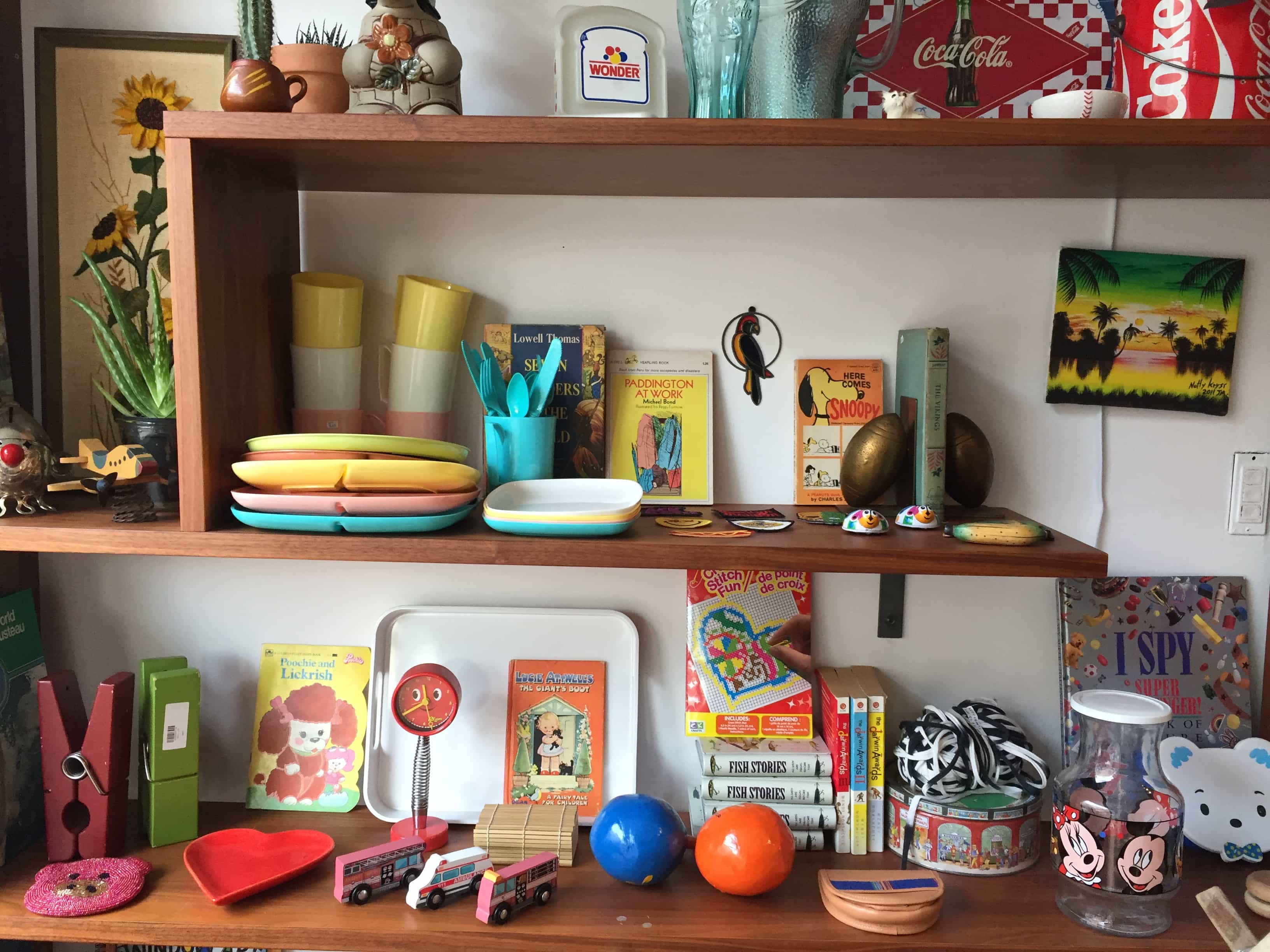 The colorful shelves at Mahps Kids and Home, photo by Megan Penmann