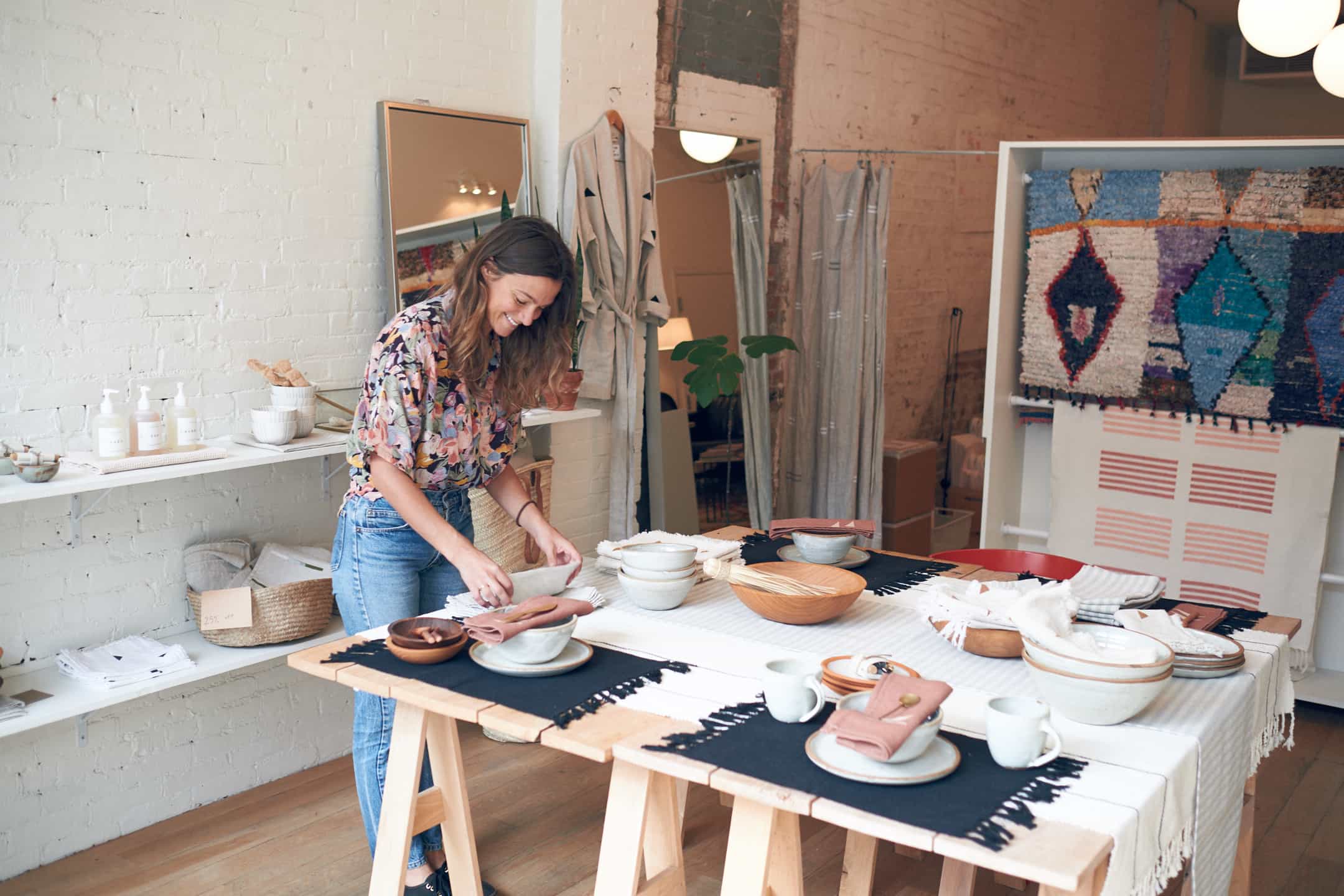 Caroline Z Hurley in her shop, photo by Mitch Boyer