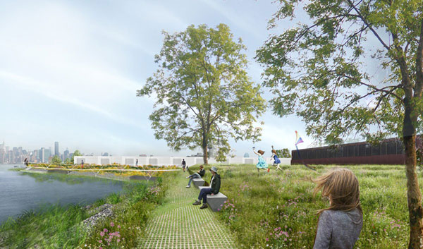 A rendering of the Monitor Museum restored shoreline, via Brooklyn Paper in 2015