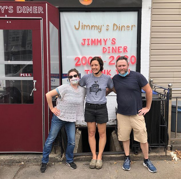 Outside Jimmy's Diner