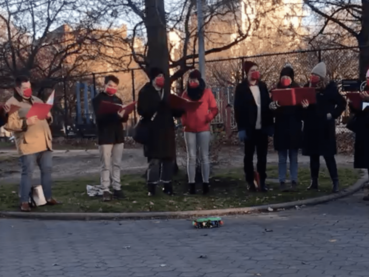 The Evergreenpoint Carolers in McCarren Park