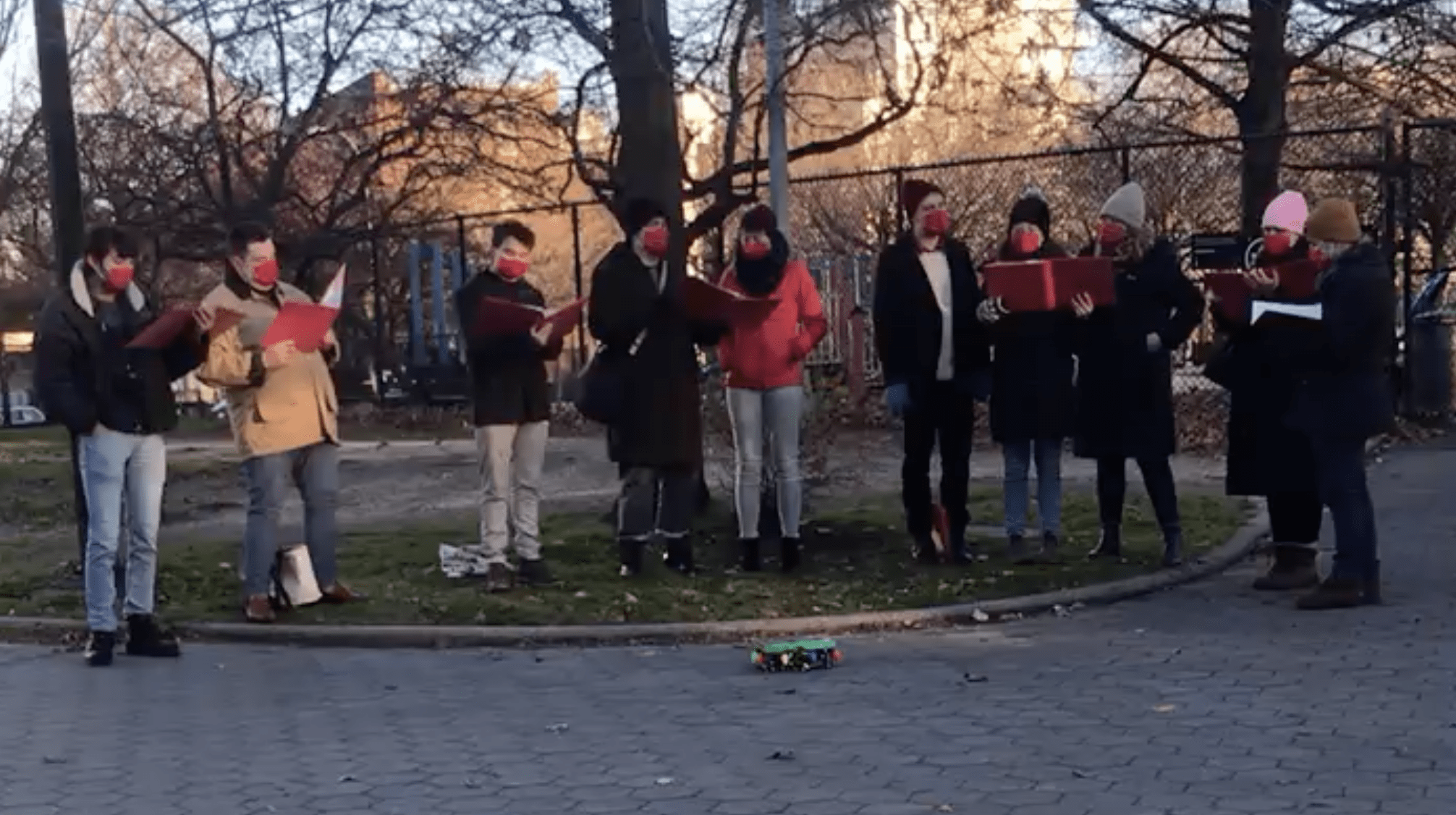 The Evergreenpoint Carolers in McCarren Park